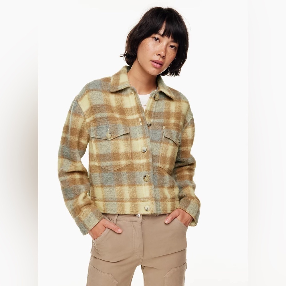 NWT Aritzia Wilfred Free Ganna Cropped Jacket XS Prairie MDRS <SKU152>